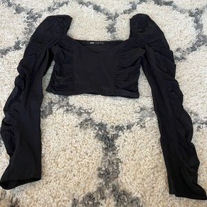 Zara cropped blouse